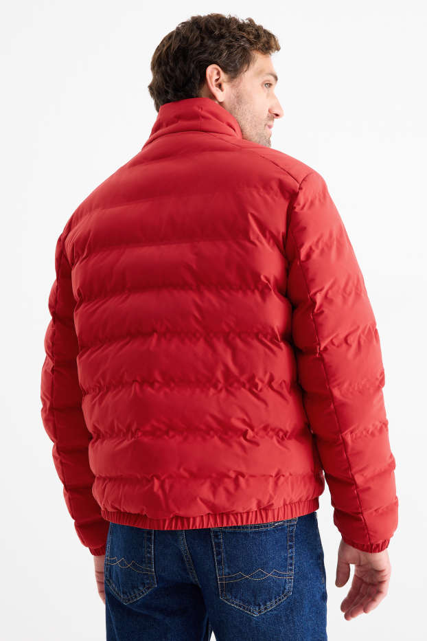 Heren - Gewatteerde jas - waterafstotend - rood