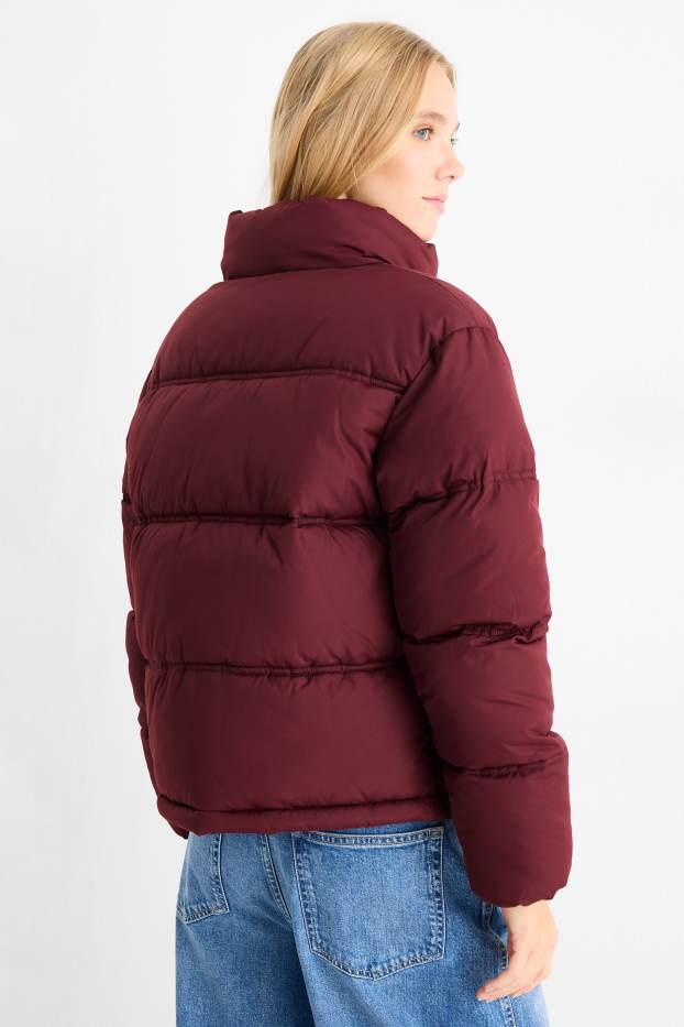 Women - Quilted jacket - bordeaux