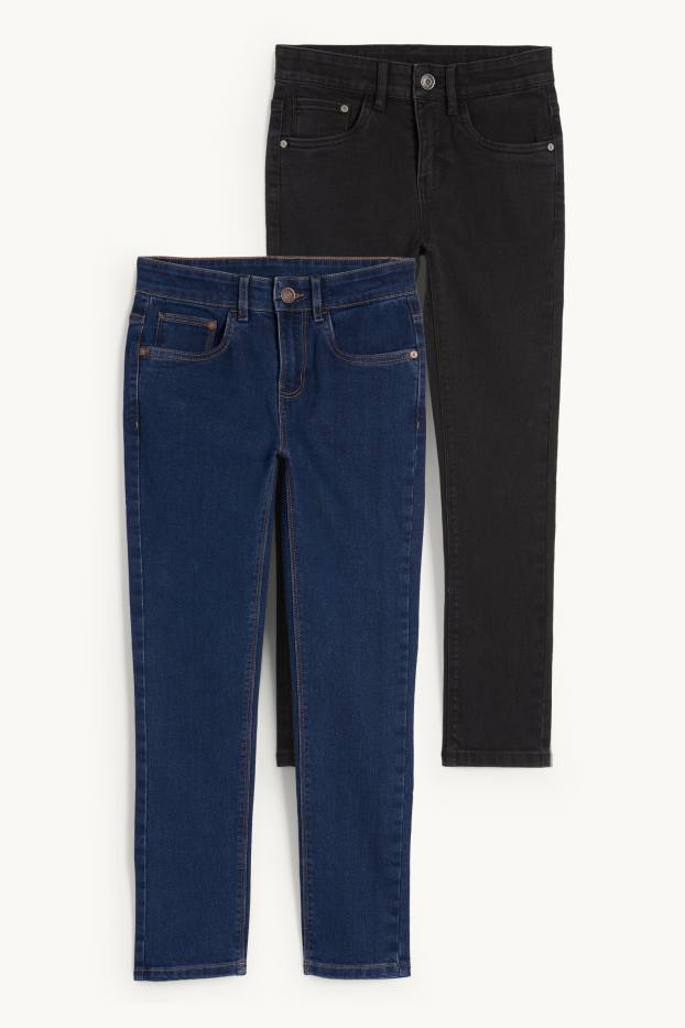 Nen - Paquet de 2 - skinny jeans - blau/negre
