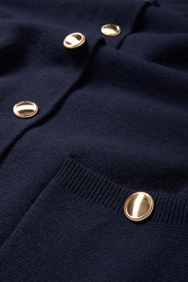 Dona - Jaqueta de punt - blau fosc