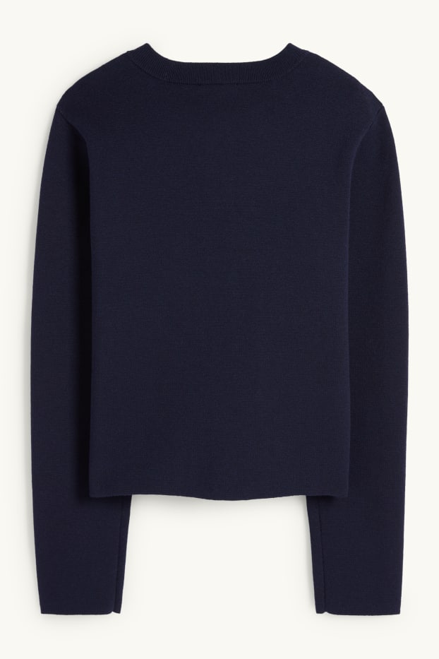 Dona - Jaqueta de punt - blau fosc