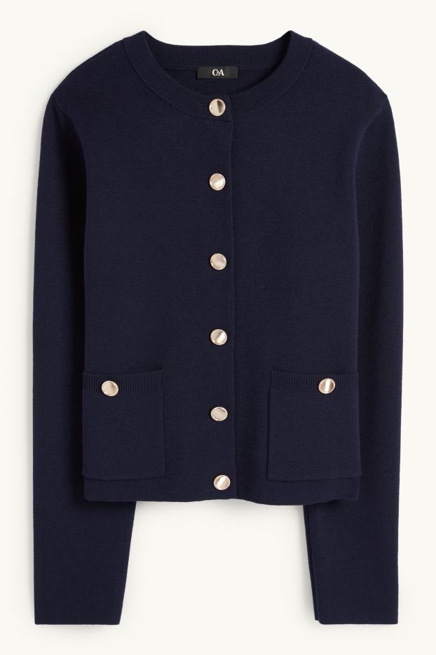 Dona - Jaqueta de punt - blau fosc