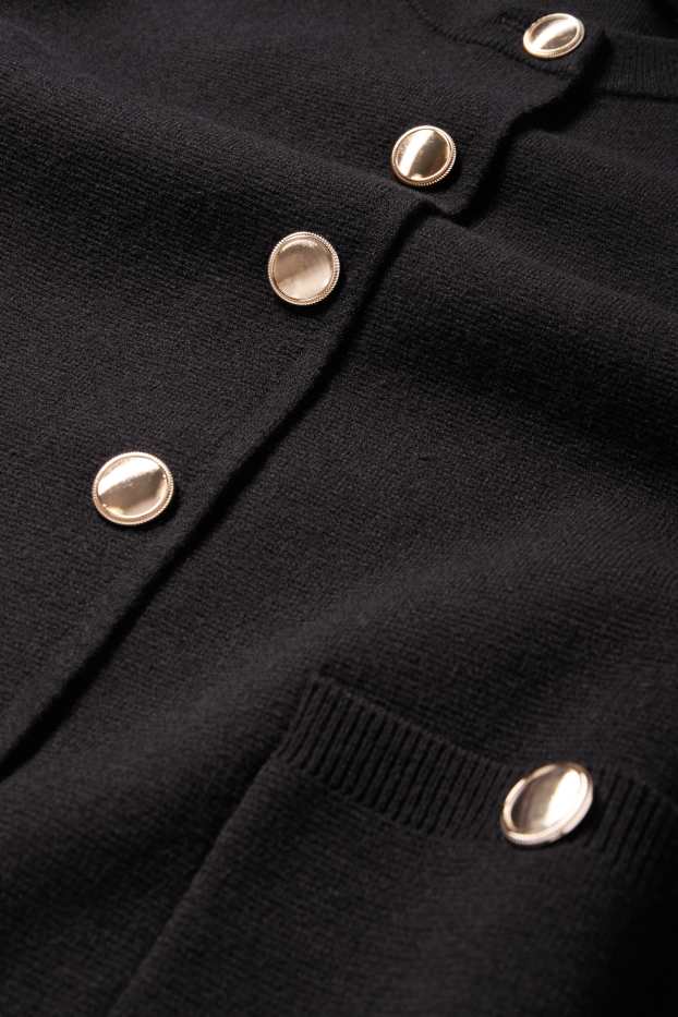 Femei - Cardigan tricotat - negru