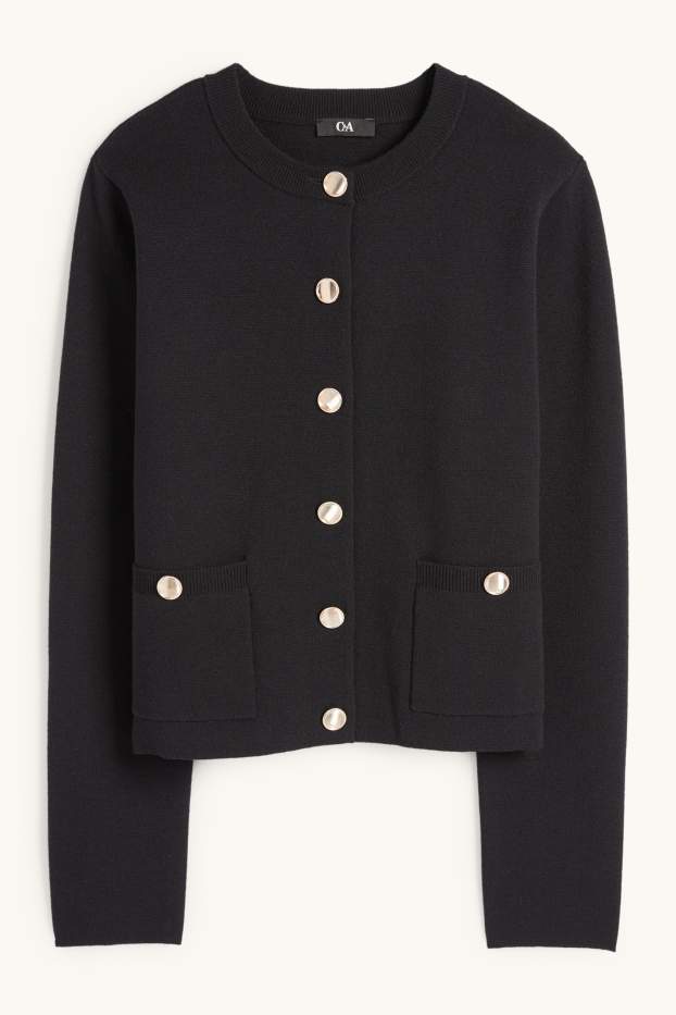 Femei - Cardigan tricotat - negru