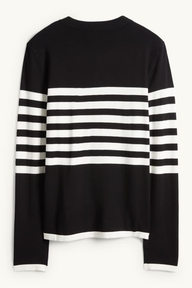 Dona - Jersei - de ratlles - negre/blanc