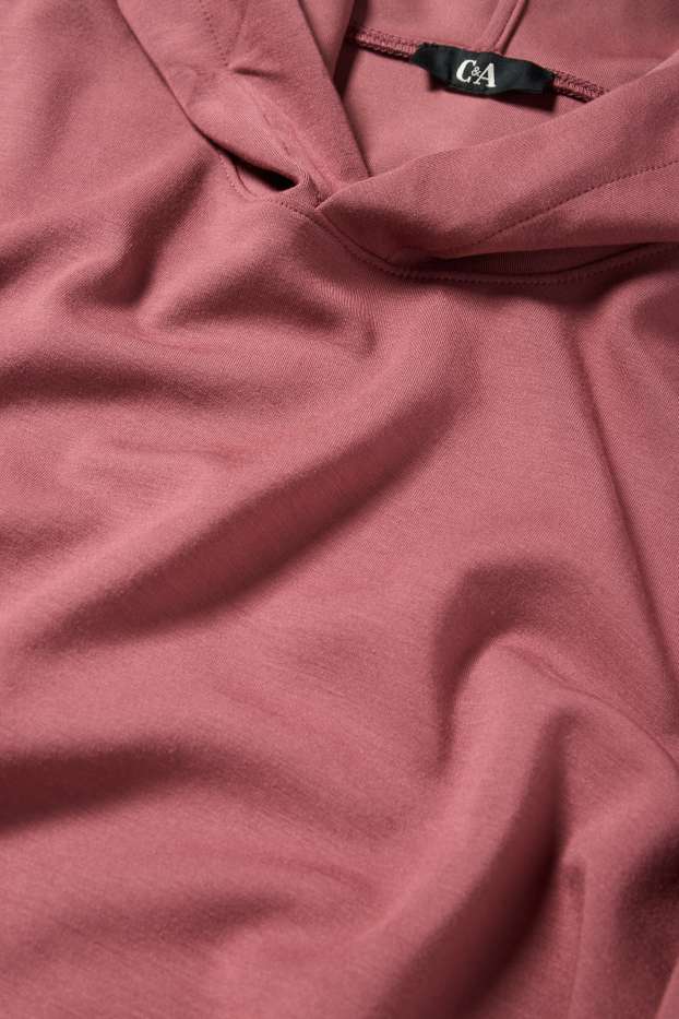 Donna - Felpa con cappuccio - bordeaux