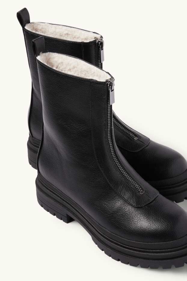 Femmes - Ankle Boots - matière synthétique - noir