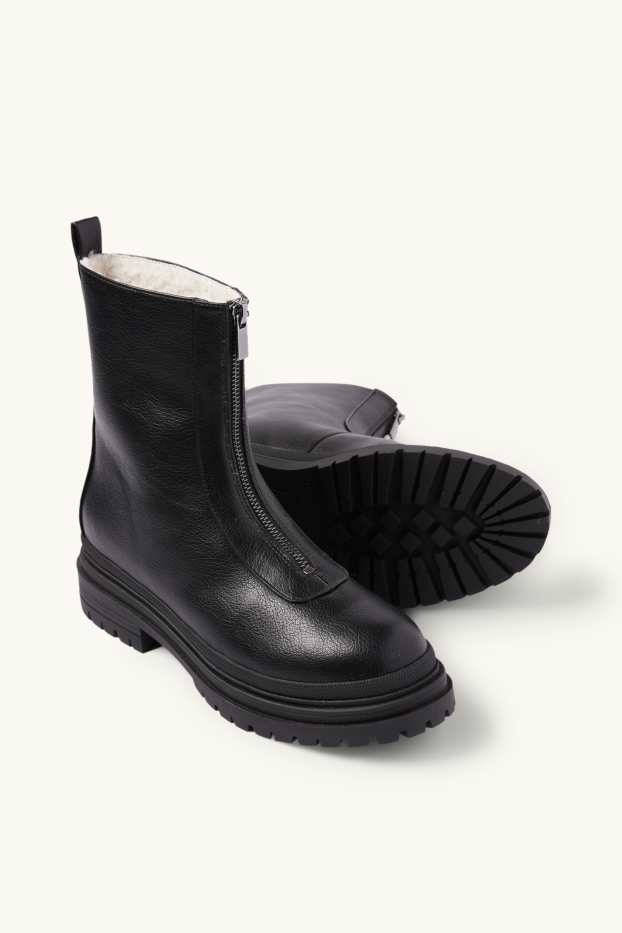 Femmes - Ankle Boots - matière synthétique - noir
