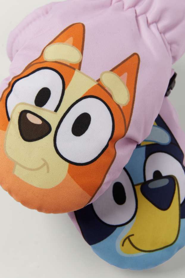 Kinder Mädchen - Bluey - Fäustlinge - gefüttert - rosa