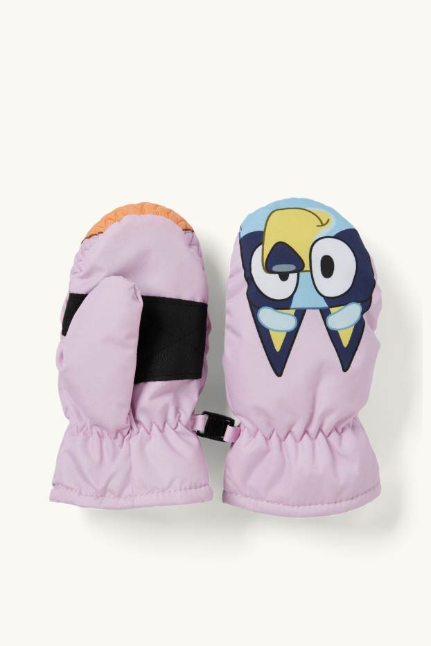 Kinder Mädchen - Bluey - Fäustlinge - gefüttert - rosa