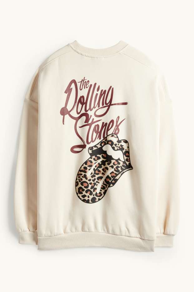 Damen - Sweatshirt - Rolling Stones - hellbeige