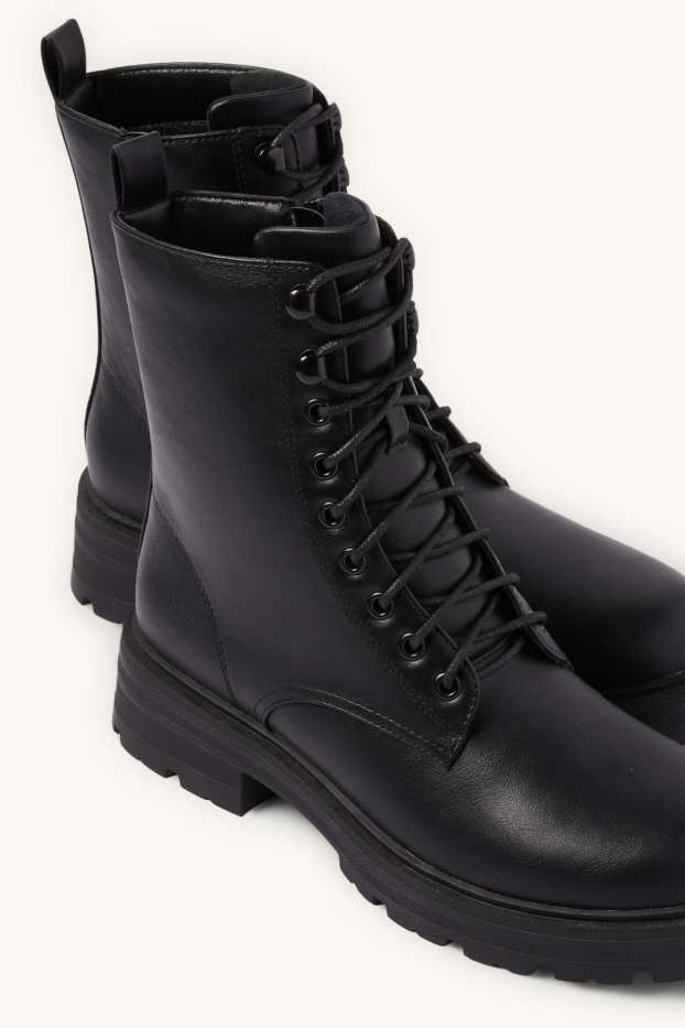 Femmes - Ankle Boots - matière synthétique - noir