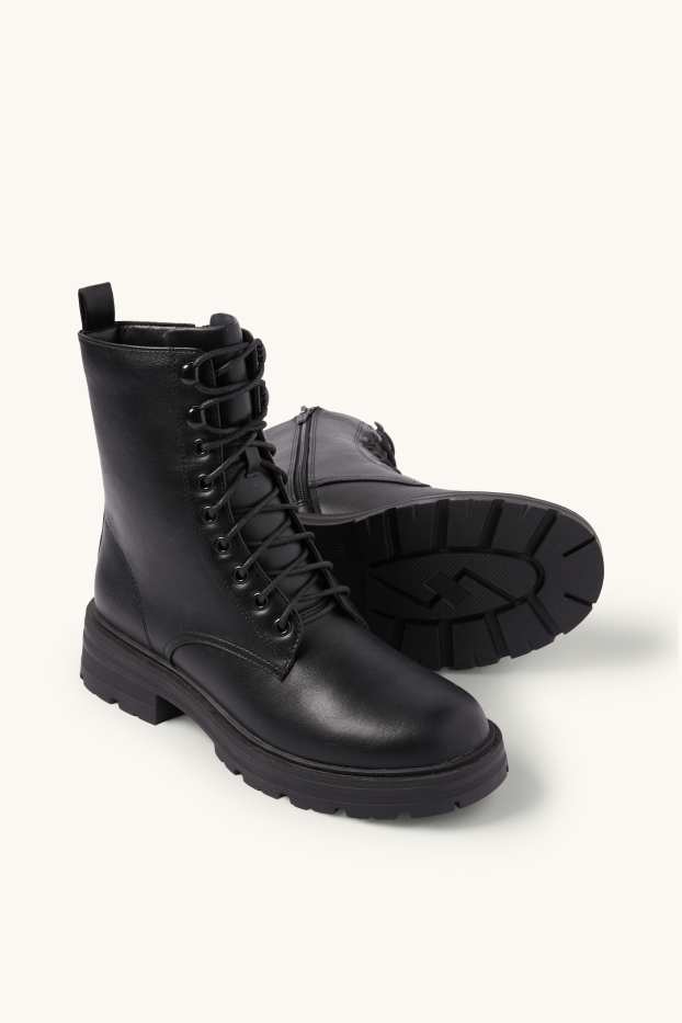 Femmes - Ankle Boots - matière synthétique - noir