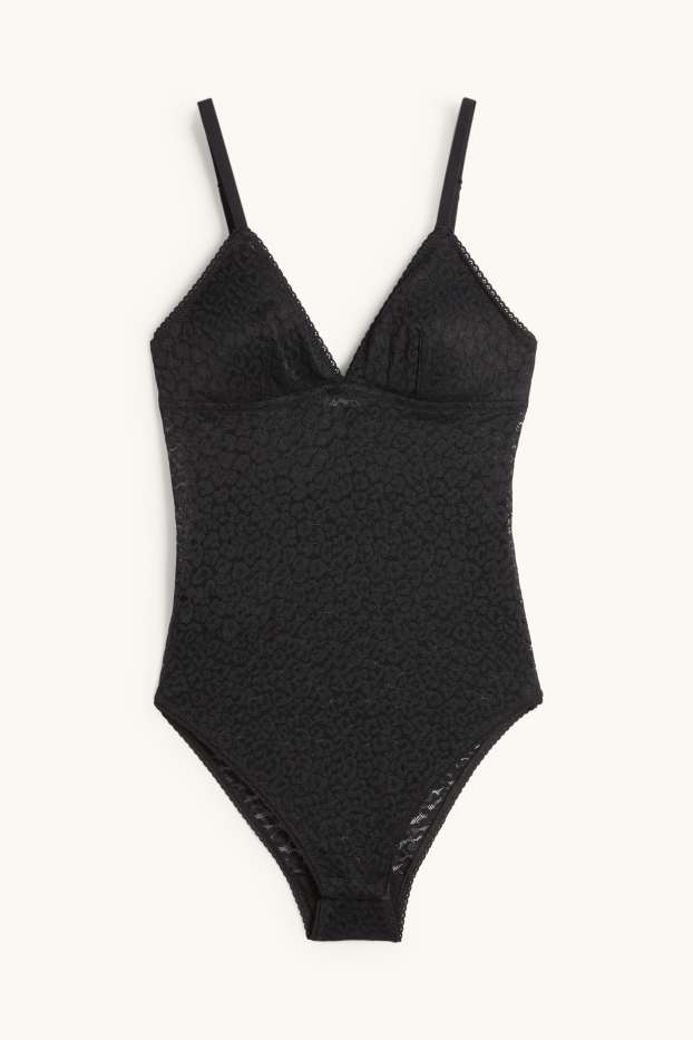 Dámské - Body - s vycpávkami - černá