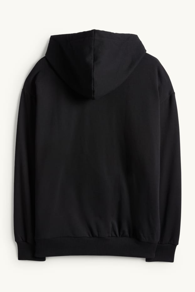 Uomo - Felpa con cappuccio oversize - Nirvana - nero