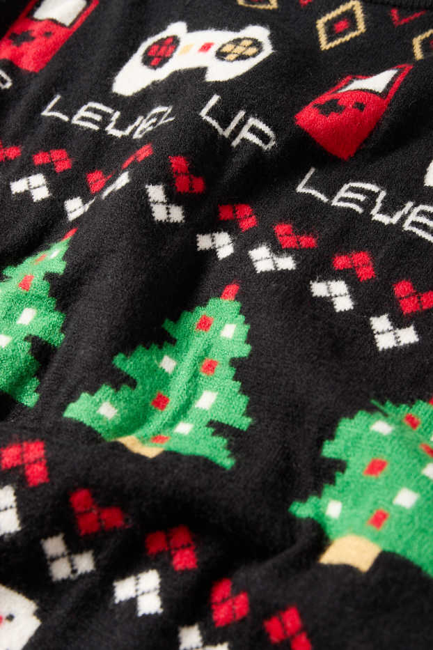 Kinderen: jongens - Gaming - kersttrui - zwart