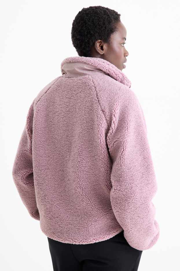 Femmes - Veste en peluche de sport - doublée - violet clair