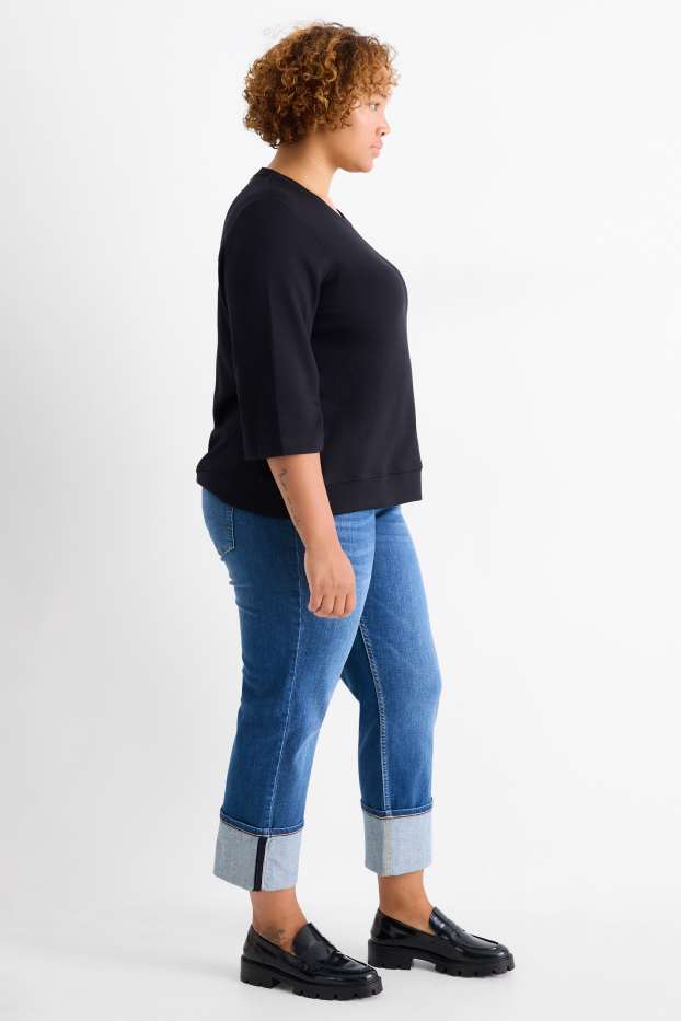 Femmes - Jean coupe droite - mid waist - LYCRA® - jean bleu