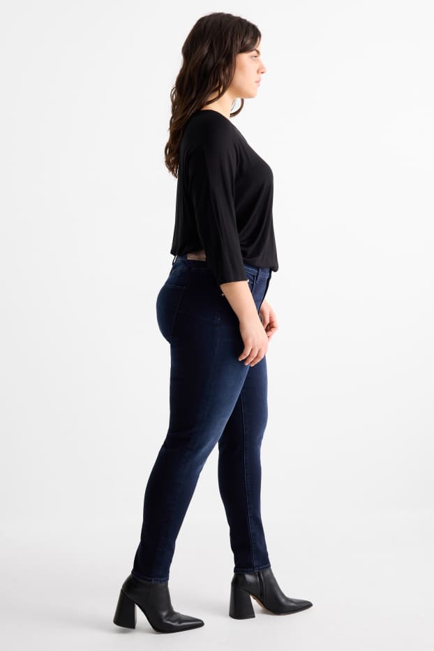 Damen - Skinny Jeans - Mid Waist - Shaping-Jeans - LYCRA® - dunkeljeansblau