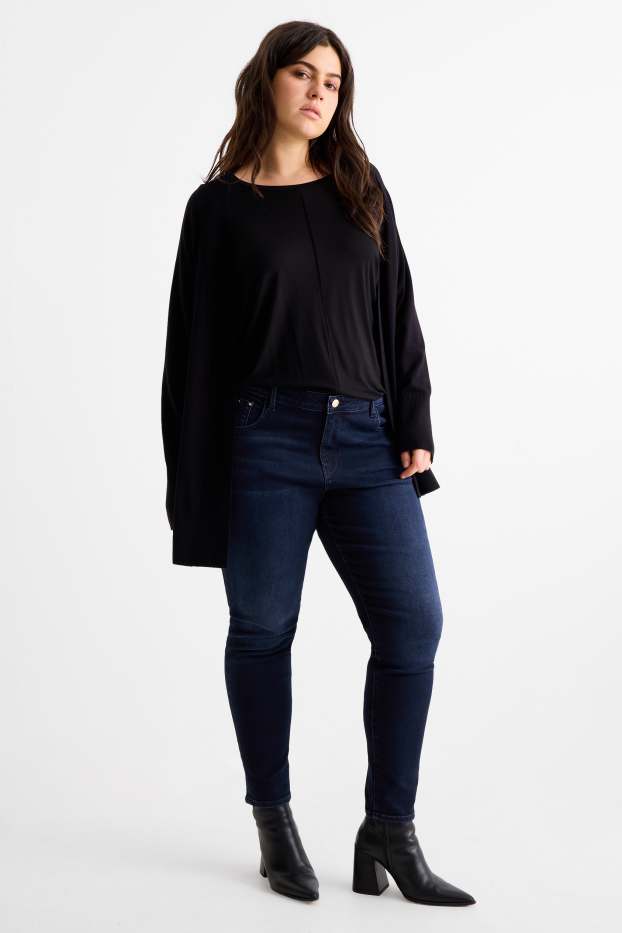 Damen - Skinny Jeans - Mid Waist - Shaping-Jeans - LYCRA® - dunkeljeansblau