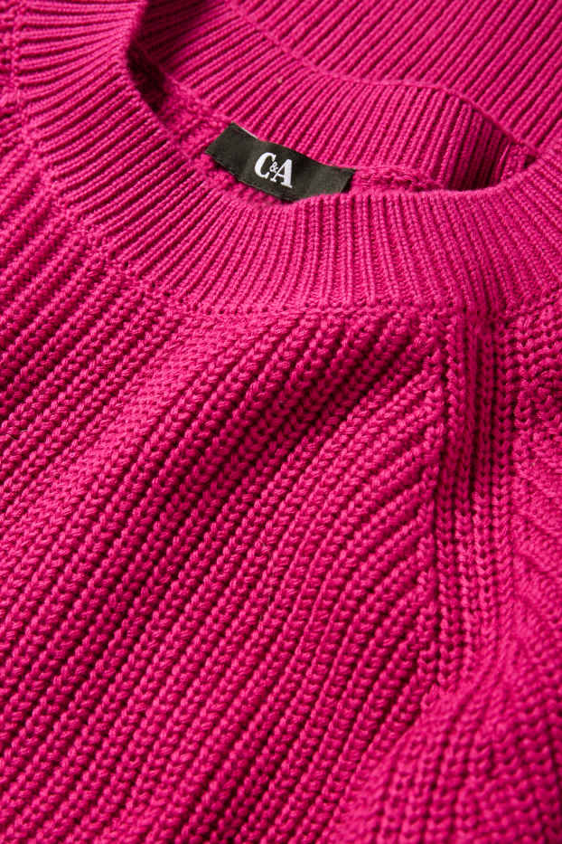 Women - Jumper - ribbed - pink
