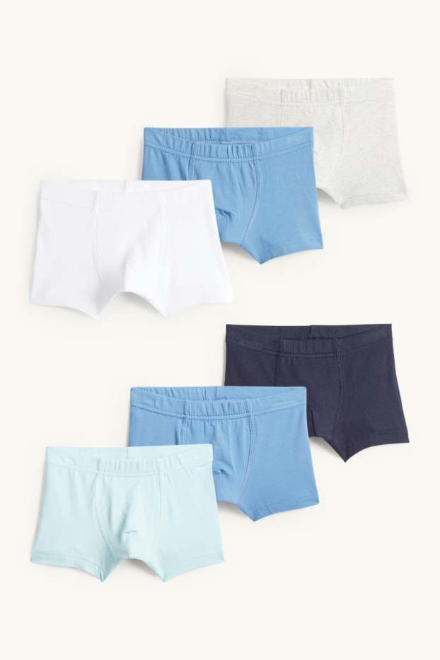 Kinderen: jongens - Set van 6 - boxershorts - mintgroen
