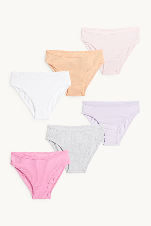 Enfants filles - Lot de 6 - culottes - rose