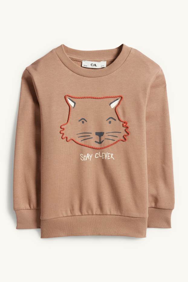 Children Boys - Tiger - sweatshirt - light brown