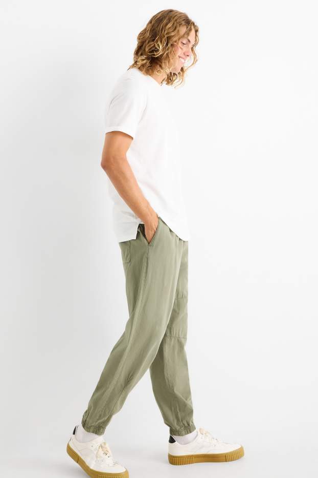 Hommes - Pantalon - loose fit - vert
