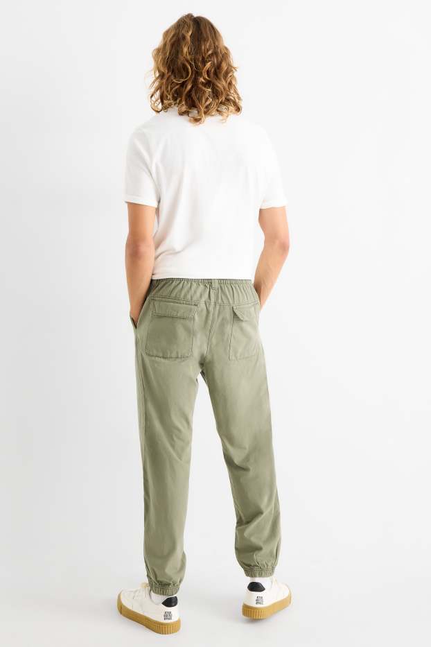 Hommes - Pantalon - loose fit - vert