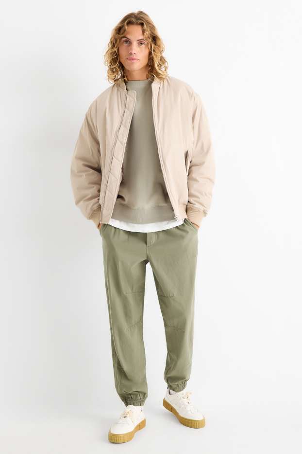 Hommes - Pantalon - loose fit - vert