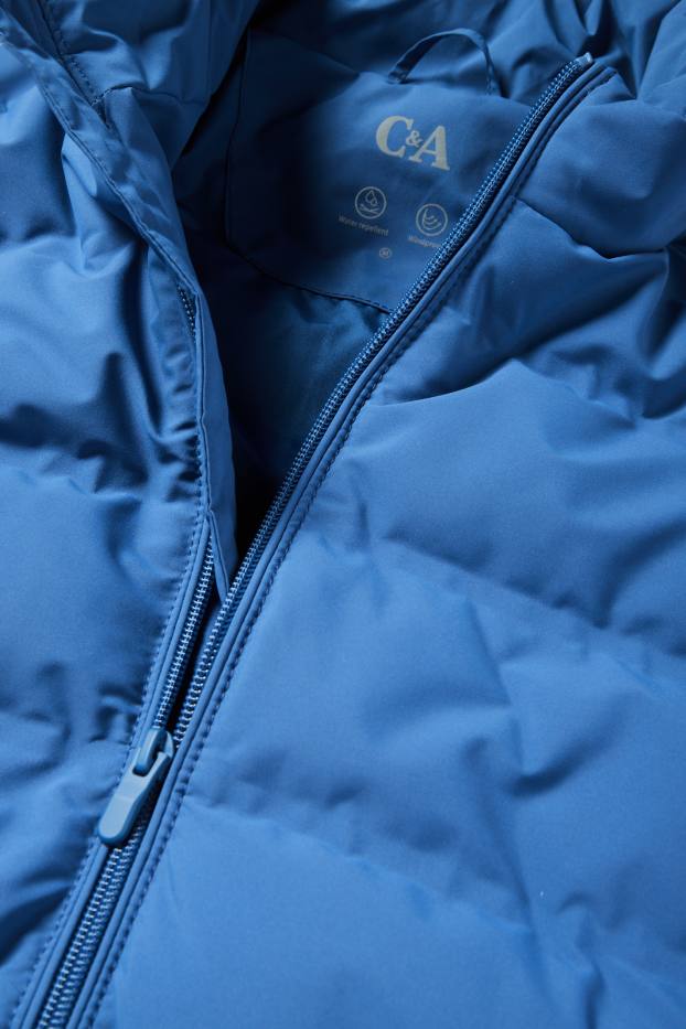 Heren - Gewatteerde jas - waterafstotend - blauw
