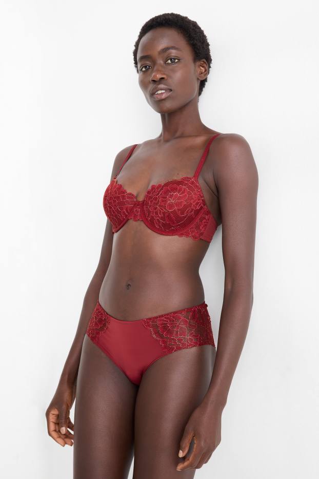 Damen - Hipster - dunkelrot