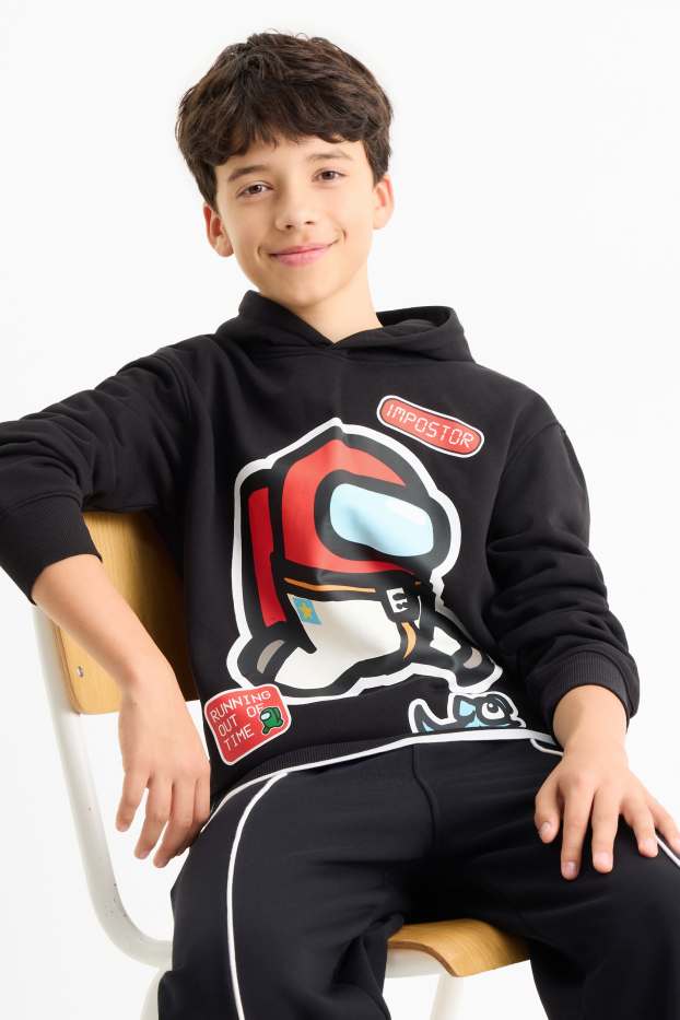 Kinderen: jongens - Among Us - hoodie - zwart