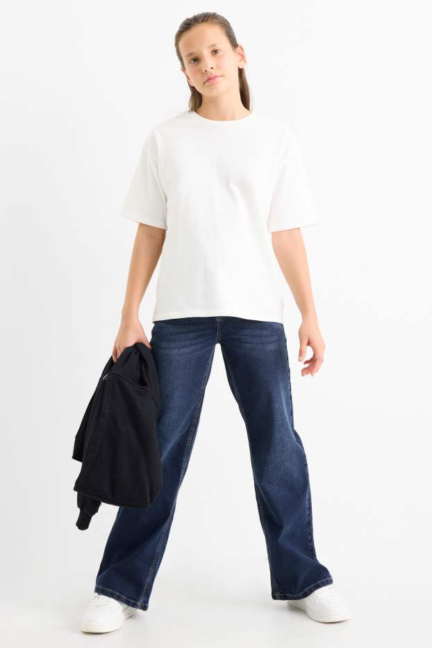 Nena - Wide Leg Jeans - texà blau fosc