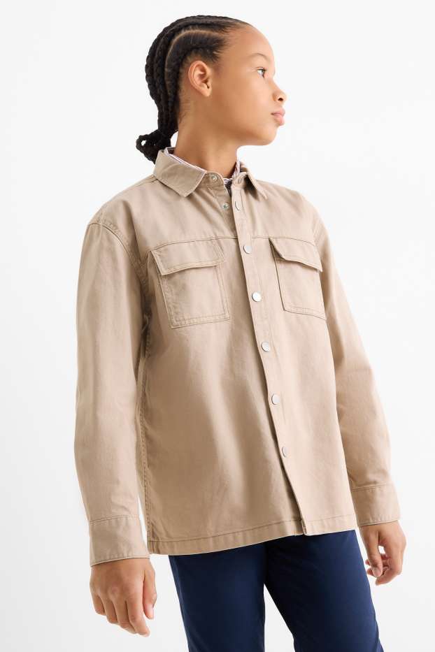 Enfants garçons - Chemise en jean - beige