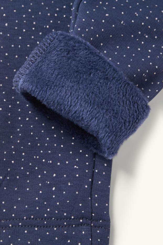 Enfants filles - La Reine des Neiges - leggings chauds - bleu foncé