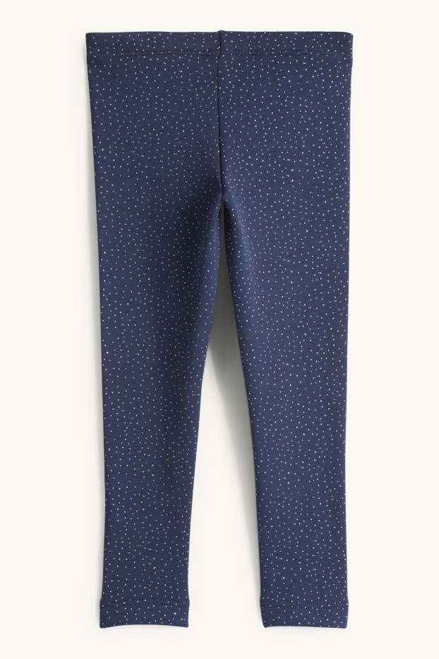 Enfants filles - La Reine des Neiges - leggings chauds - bleu foncé