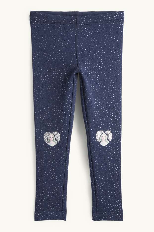 Enfants filles - La Reine des Neiges - leggings chauds - bleu foncé