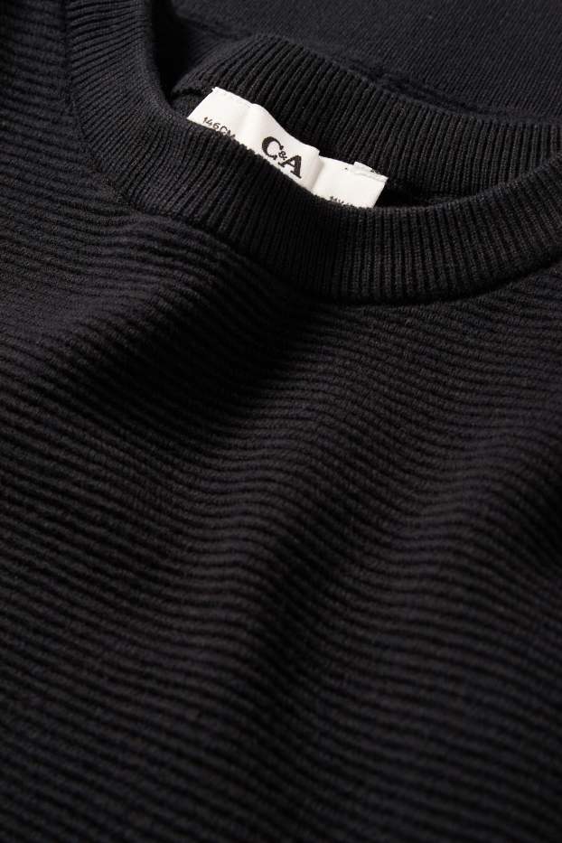 Nen - Jersei - de canalé - negre