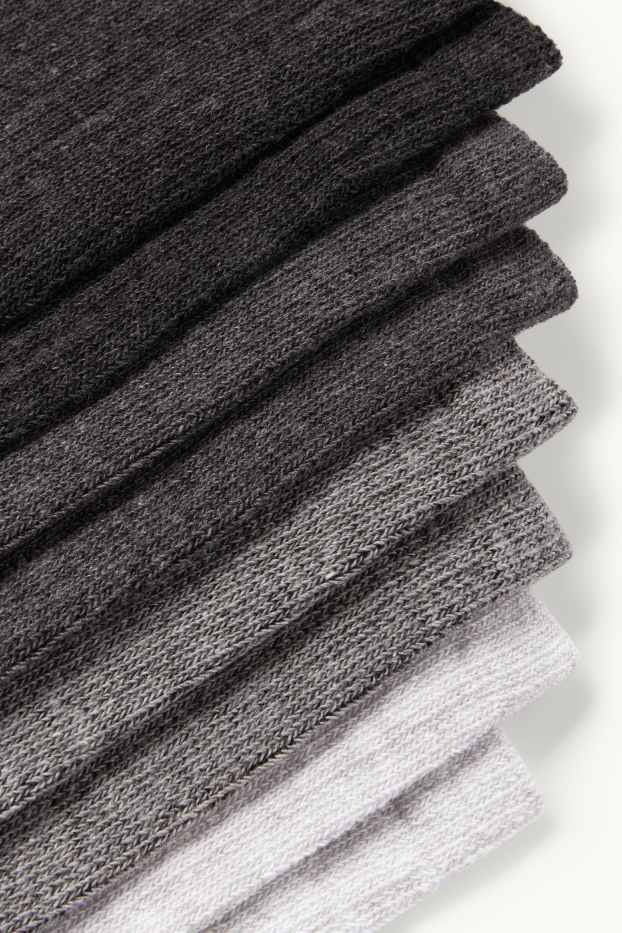 Hombre - Pack de 7 - calcetines - gris oscuro