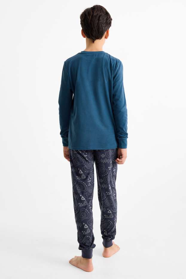Kinderen: jongens - Pyjama - 2-delig - petrol