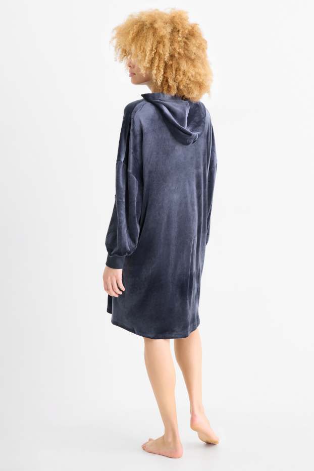 Donna - Copertina con cappuccio - blu scuro