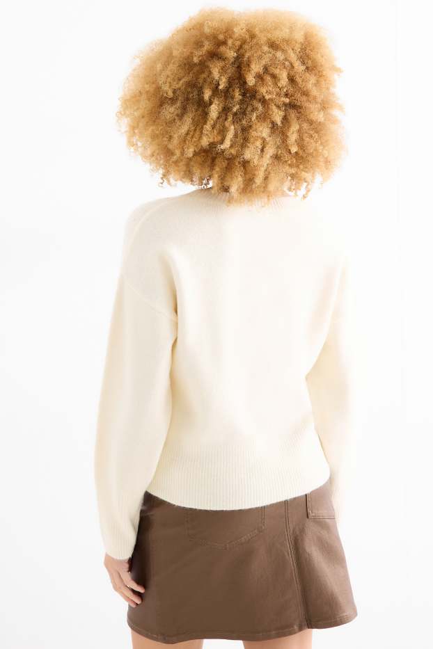 Donna - Maglione con strass - beige chiaro