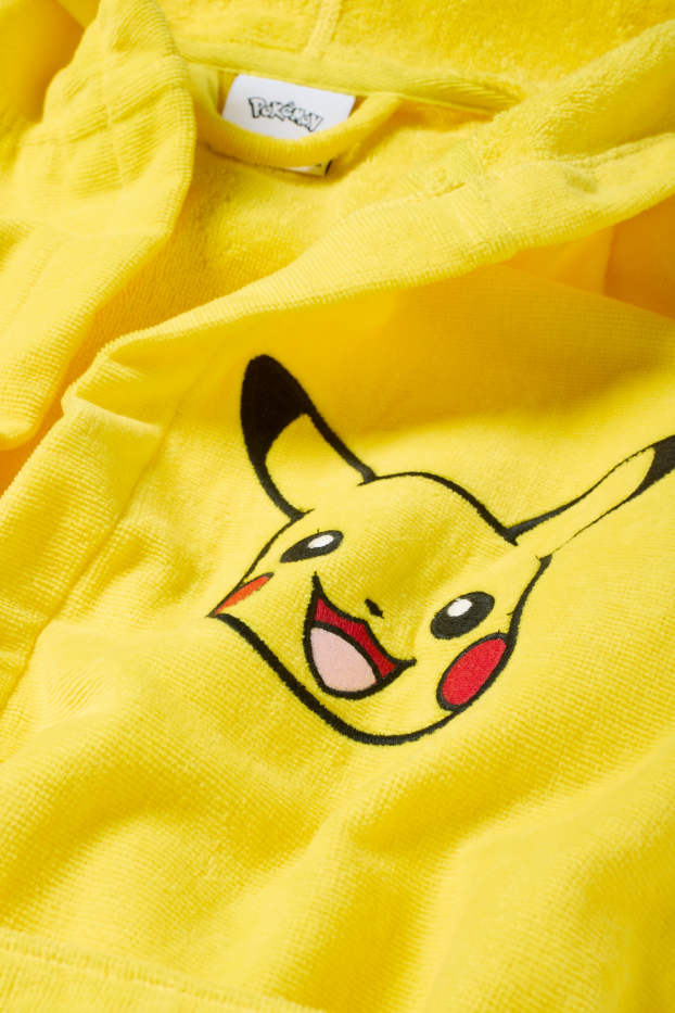 Kinderen: jongens - Pokémon - Pikachu - badjas met capuchon - geel