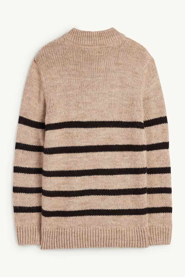 Kinderen: jongens - Trui - gestreept - beige