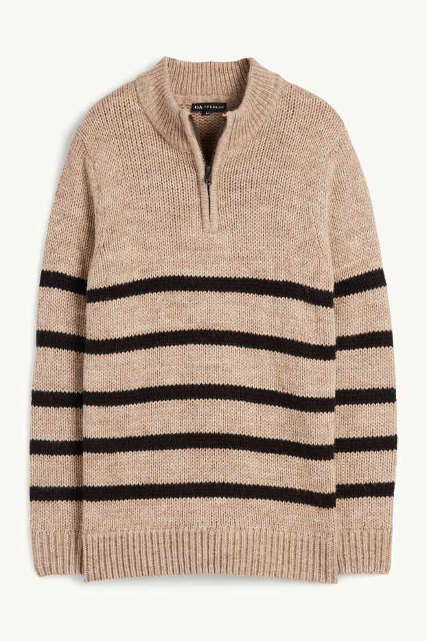 Kinderen: jongens - Trui - gestreept - beige