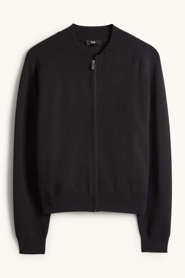 Damen - Strickjacke - schwarz