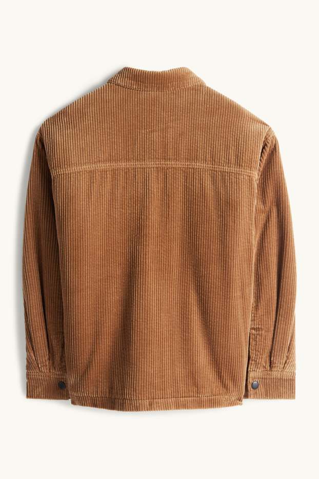 Enfants garçons - Veste-chemise en velours côtelé - marron clair