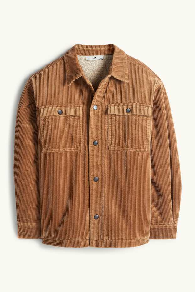 Enfants garçons - Veste-chemise en velours côtelé - marron clair